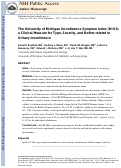 Cover page: The Michigan incontinence symptom index (M‐ISI): A clinical measure for type, severity, and bother related to urinary incontinence