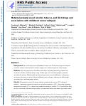 Cover page: Maternal Prenatal Use of Alcohol, Tobacco, and Illicit Drugs and Associations with Childhood Cancer Subtypes.