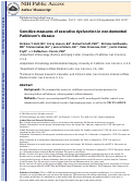 Cover page: Sensitive measures of executive dysfunction in non-demented Parkinson's disease