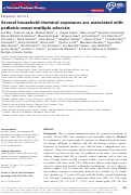 Cover page: Several household chemical exposures are associated with pediatric‐onset multiple sclerosis