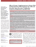 Cover page: Effect of Omega-3 Supplementation in Patients With Smell Dysfunction Following Endoscopic Sellar and Parasellar Tumor Resection: A Multicenter Prospective Randomized Controlled Trial