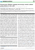 Cover page: Fluorescence lifetime imaging microscopy reveals sodium pump dimers in live cells