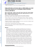 Cover page: Eating with others and meal location are differentially associated with nutrient intake by sex: The Diabetes Study of Northern California (DISTANCE)