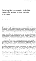 Cover page: Painting Native America in Public: American Indian Artists and the New Deal