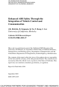 Cover page: Enhanced AHS Safety Through the Integration of Vehicle Control and Communication