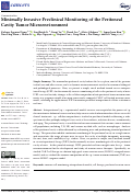 Cover page: Minimally Invasive Preclinical Monitoring of the Peritoneal Cavity Tumor Microenvironment.