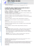 Cover page: Multicentre study of maternal and neonatal outcomes in individuals with Prader-Willi syndrome