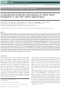 Cover page: Computational molecular phenotyping of retinal sheet transplants to rats with retinal degeneration