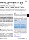 Cover page: Hypertrophic cardiomyopathy β-cardiac myosin mutation (P710R) leads to hypercontractility by disrupting super relaxed state