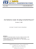 Cover page: Are batteries ready for plug-in hybrid buyers?