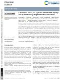 Cover page: A traceless linker for aliphatic amines that rapidly and quantitatively fragments after reduction