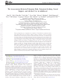 Cover page: The Associations Between Polygenic Risk, Sensation Seeking, Social Support, and Alcohol Use in Adulthood