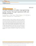 Cover page: Cocaine-mediated circadian reprogramming in the striatum through dopamine D2R and PPARγ activation