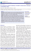 Cover page: The potential for political leadership in HIV/AIDS communication campaigns in Sub-Saharan Africa