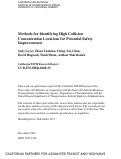 Cover page: Methods for Identifying High Collision Concentration Locations for Potential Safety Improvements