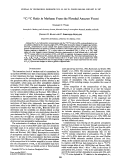 Cover page: 13C/12C ratio in methane from the flooded Amazon forest