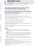 Cover page: Interventions for posttraumatic stress disorder symptoms induced by medical events: A systematic review