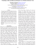 Cover page: Examining Cardiac and Behavioral Responses in a Modality Dominance Task