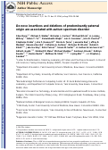 Cover page: De Novo Insertions and Deletions of Predominantly Paternal Origin Are Associated with Autism Spectrum Disorder