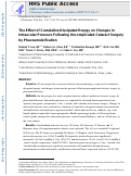 Cover page: The Effect of Cumulative Dissipated Energy on Changes in Intraocular Pressure After Uncomplicated Cataract Surgery by Phacoemulsification