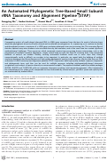 Cover page: An Automated Phylogenetic Tree-Based Small Subunit rRNA Taxonomy and Alignment Pipeline (STAP)