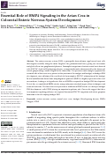 Cover page: Essential Role of BMP4 Signaling in the Avian Ceca in Colorectal Enteric Nervous System Development.