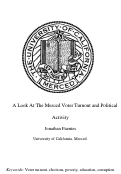 Cover page: A Look At The Merced Voter Turnout and Political Activity