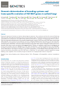 Cover page: Genomic determination of breeding systems and trans-specific evolution of HD MAT genes in suilloid fungi.