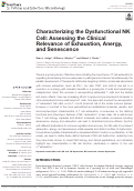 Cover page: Characterizing the Dysfunctional NK Cell: Assessing the Clinical Relevance of Exhaustion, Anergy, and Senescence