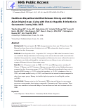 Cover page: Healthcare Disparities Identified Between Hmong and Other Asian Origin Groups Living with Chronic Hepatitis B Infection in Sacramento County 2014–2017