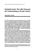 Cover page: Ednishodi Yazhe: The Little Priest and the Understanding of Navajo Culture