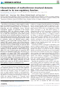 Cover page: Characterization of erythroferrone structural domains relevant to its iron-regulatory function.