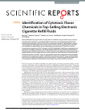 Cover page: Identification of Cytotoxic Flavor Chemicals in Top-Selling Electronic Cigarette Refill Fluids