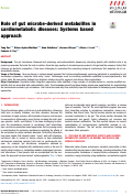 Cover page: Role of gut microbe-derived metabolites in cardiometabolic diseases: Systems based approach