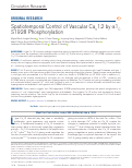 Cover page: Spatiotemporal Control of Vascular CaV1.2 by α1C S1928 Phosphorylation