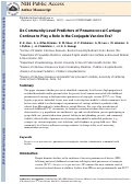 Cover page: Do community-level predictors of pneumococcal carriage continue to play a role in the conjugate vaccine era?