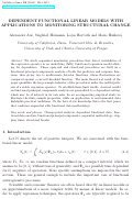 Cover page: Dependent functional linear models with applications to monitoring structural change