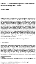 Cover page: Satellite Clouds and Precipitation Observations for Meteorology and Climate