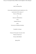 Cover page: Essays on Consumer Purchase Behavior and Competitive Firm Strategies