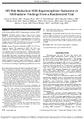 Cover page: HIV risk reduction with buprenorphine-naloxone or methadone: findings from a randomized trial.