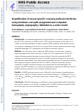 Cover page: Quantification of vessel-specific coronary perfusion territories using minimum-cost path assignment and computed tomography angiography: Validation in a swine model