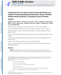 Cover page: Comparative Risk of Cardiovascular Events With Biologic and Synthetic Disease-Modifying Antirheumatic Drugs in Patients With Rheumatoid Arthritis: A Systematic Review and Meta-Analysis.