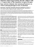 Cover page: Attention deficit/hyperactivity disorder children with a 7-repeat allele of the dopamine receptor D4 gene have extreme behavior but normal performance on critical neuropsychological tests of attention