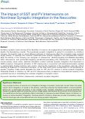 Cover page: The Impact of SST and PV Interneurons on Nonlinear Synaptic Integration in the Neocortex.