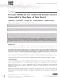 Cover page: Flocculus Herniation into the Internal Acoustic Canal in Incomplete Partition Type I: A Case Report.