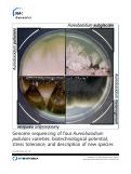 Cover page: Genome sequencing of four Aureobasidium pullulans varieties: biotechnological potential, stress tolerance, and description of new species