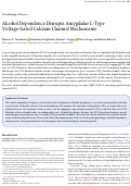 Cover page: Alcohol Dependence Disrupts Amygdalar L-Type Voltage-Gated Calcium Channel Mechanisms