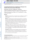 Cover page: Occupational pesticide use and Parkinson's disease in the Parkinson Environment Gene (PEG) study