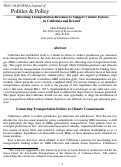 Cover page: Allocating Transportation Revenues to Support Climate Policies in California and Beyond