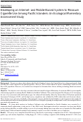 Cover page: Developing an Internet- and Mobile-Based System to Measure Cigarette Use Among Pacific Islanders: An Ecological Momentary Assessment Study